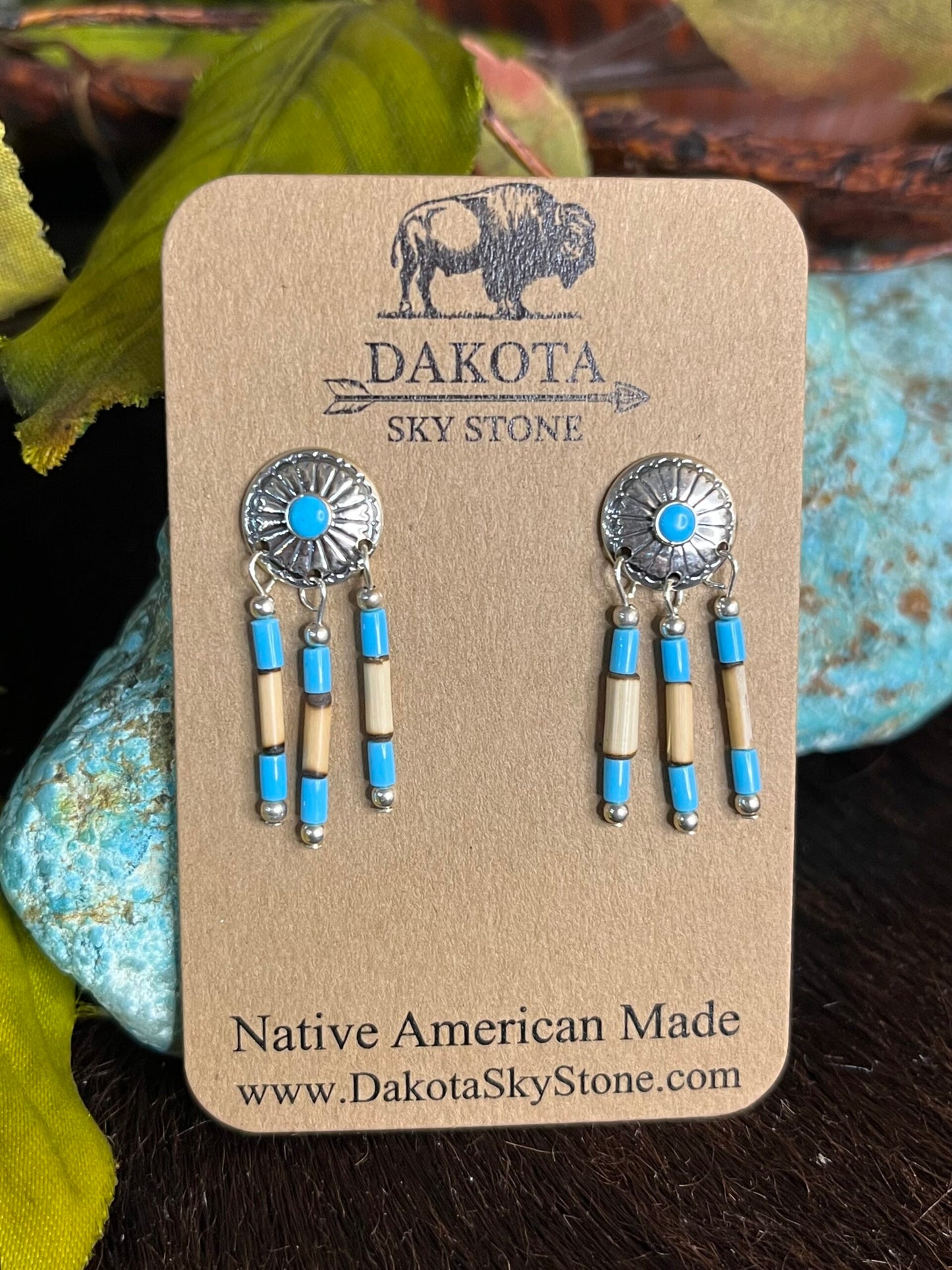 Sleeping Beauty Turquoise Earrings