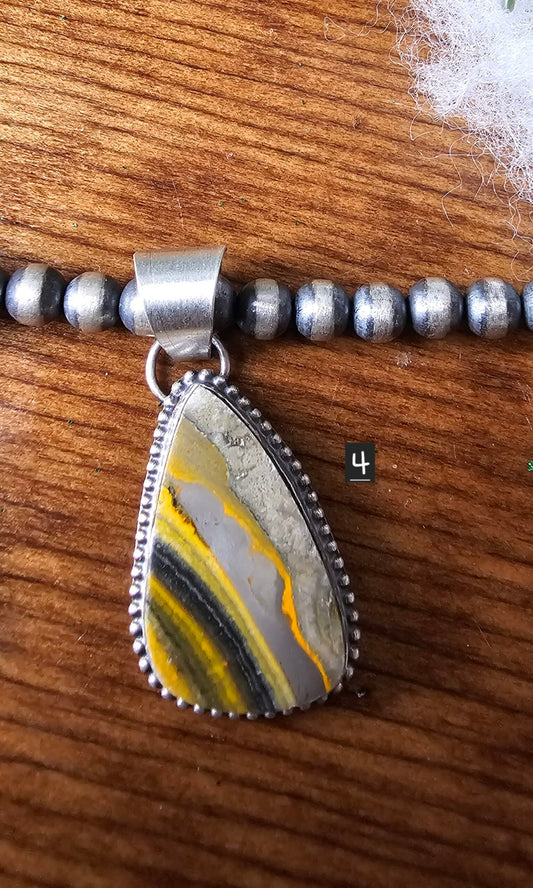 Bumble Bee Jasper Necklace - 4