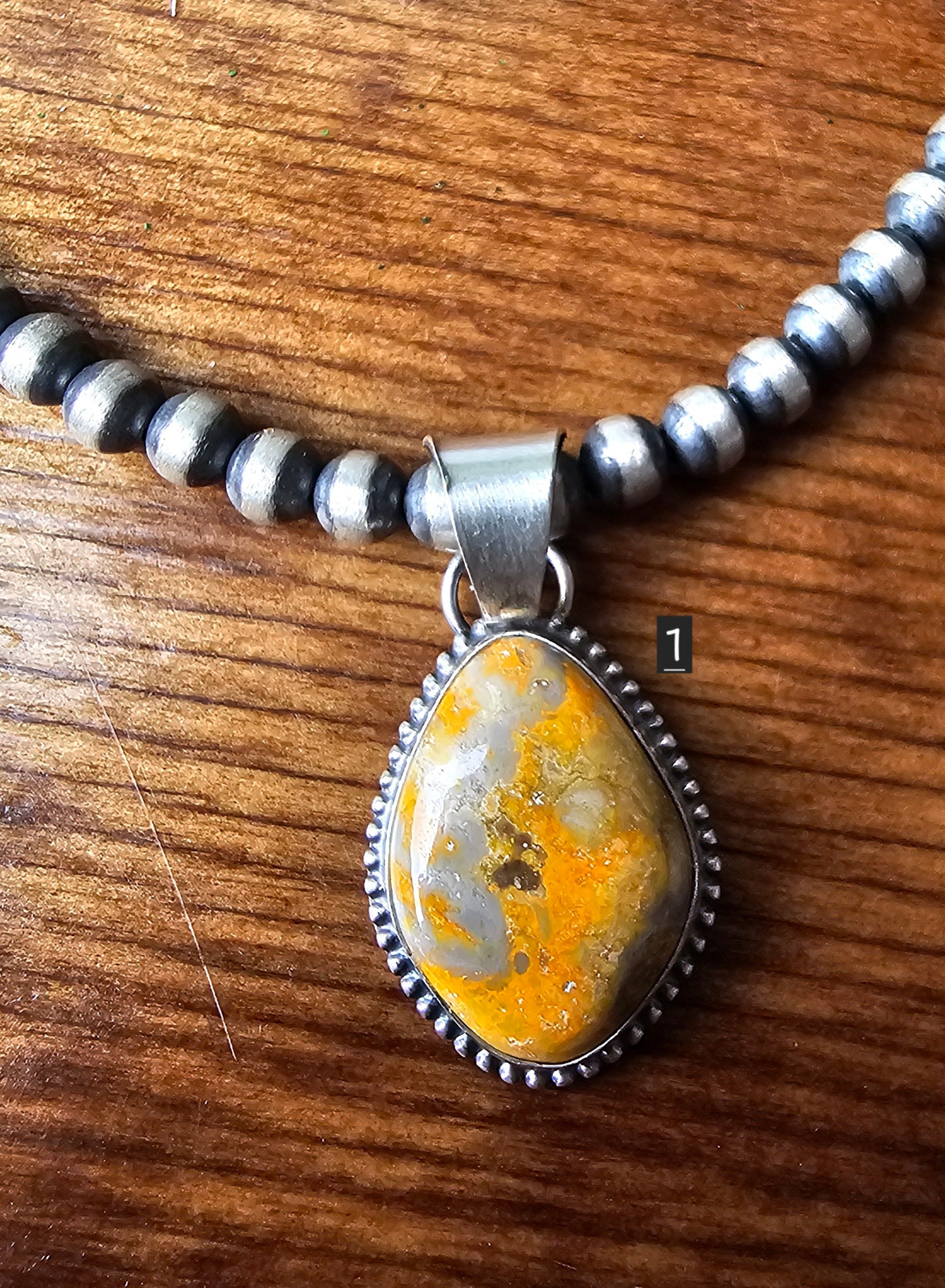 Bumble Bee Jasper Necklace - 1