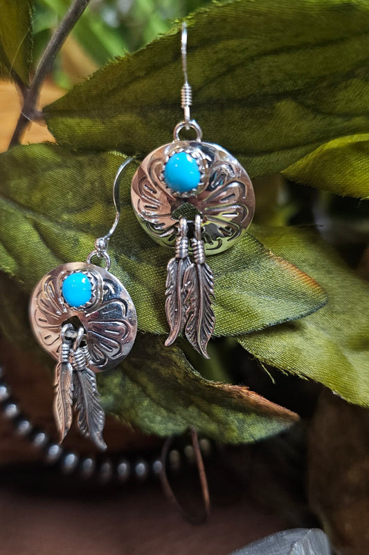 Sleeping Beauty Turquoise Earrings