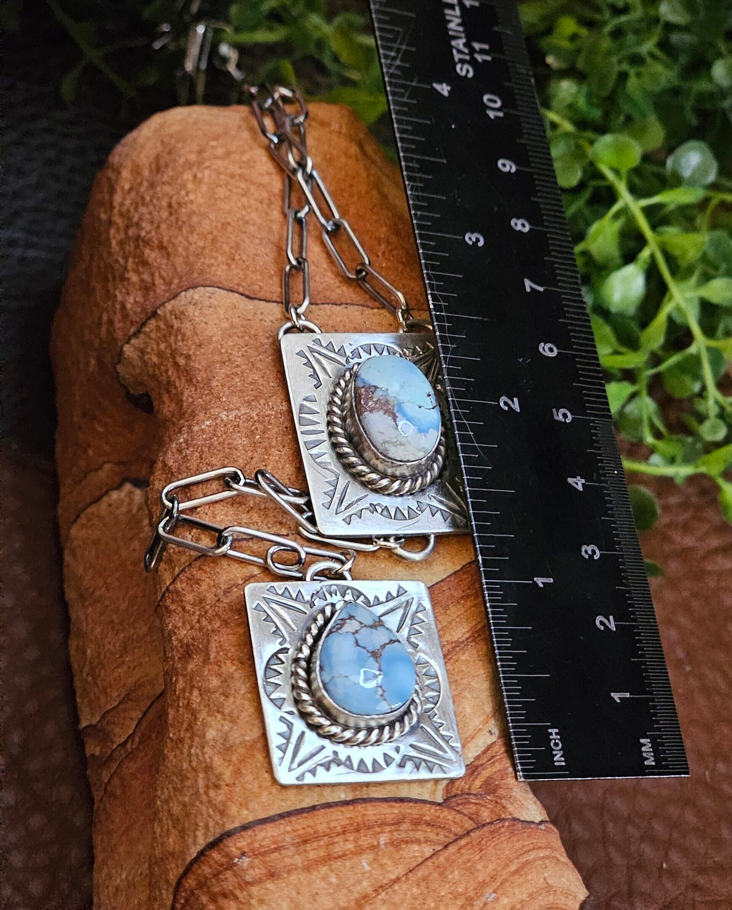 Golden Hills Turquoise Lariat Necklace
