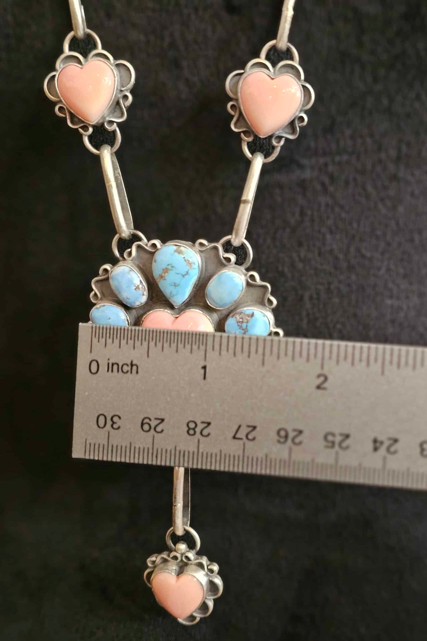 Golden Hills Turquoise and Pink Conch Necklace