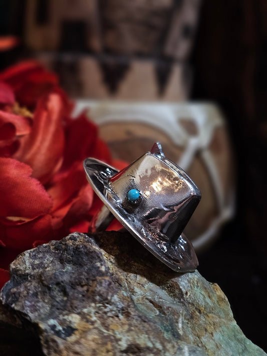 Adjustable Sleeping Beauty Turquoise Ring