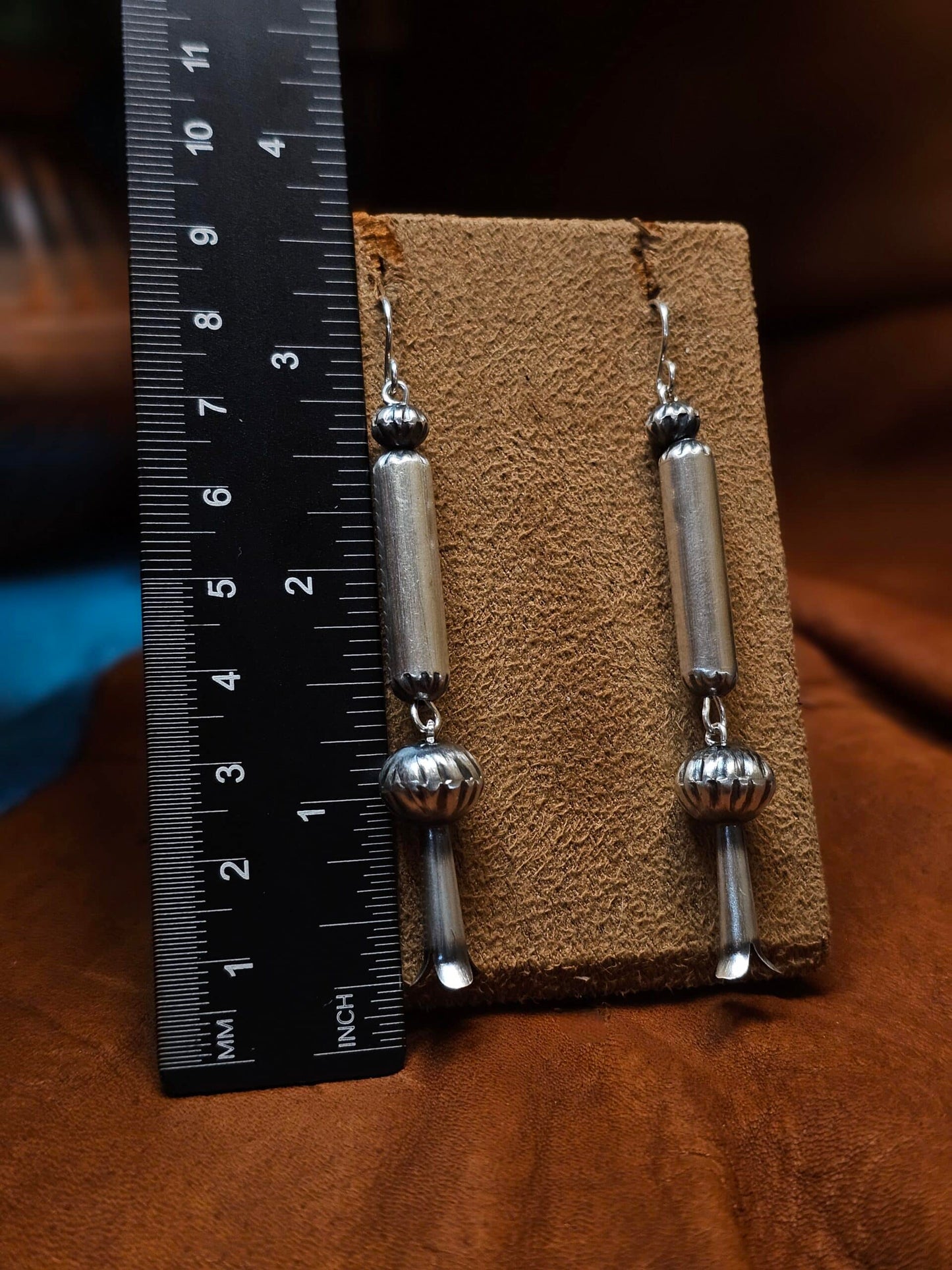 Navajo Pearl Bell Earrings