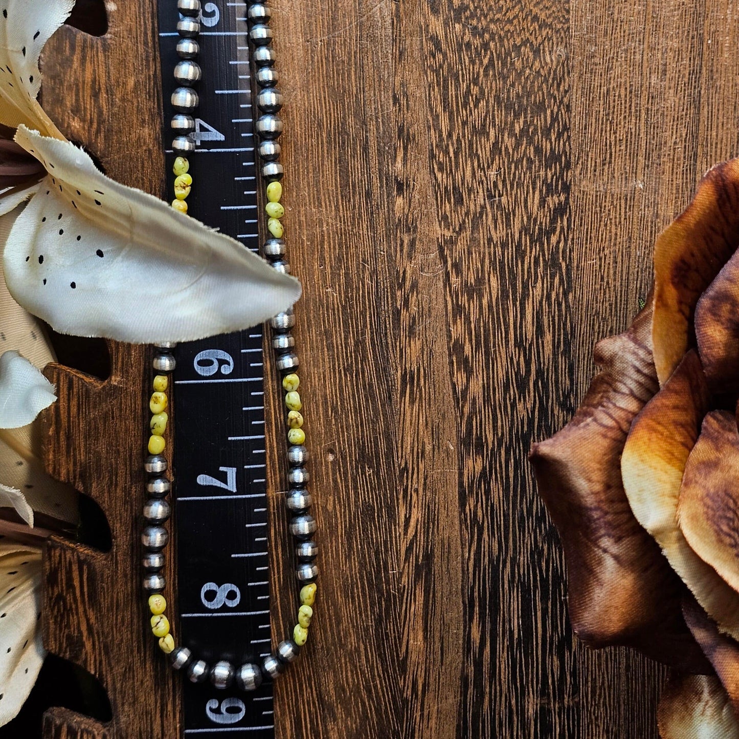 18in. Navajo Pearl Necklace w/ Palomino Turquoise