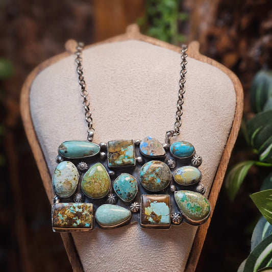Assorted Stone Necklace w/ Boulder Turquoise and Royston Turquoise