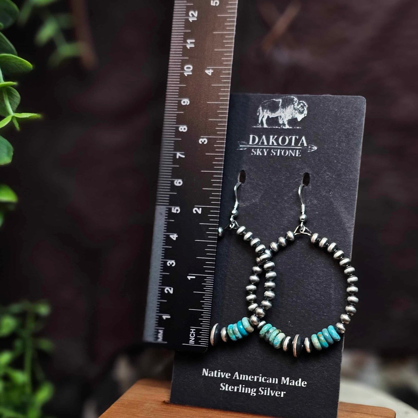 Navajo Pearl Earrings w/ Nevada Turquoise