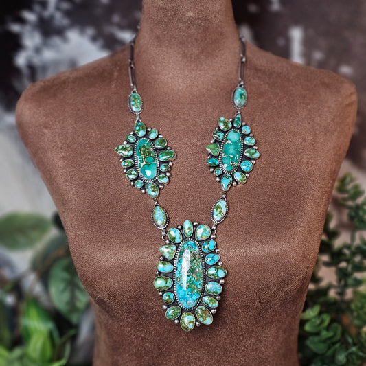 Sierra Nevada Turquoise Necklace w/ Sonoran Turquoise