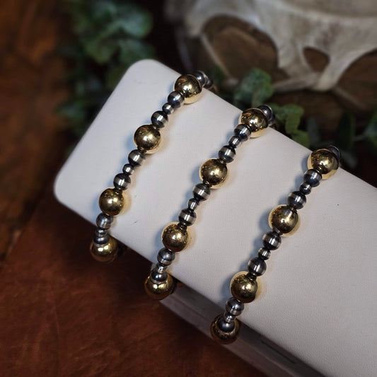 Navajo Pearl Bracelet w/ Gold Plating