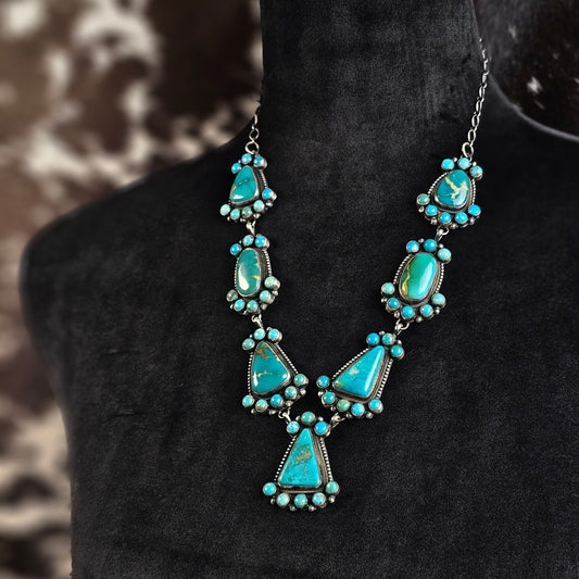 Pilot Mountain Turquoise Necklace w/ Kingman and Royston Turquoise