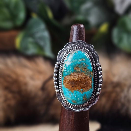 Adjustable Royston Turquoise Ring