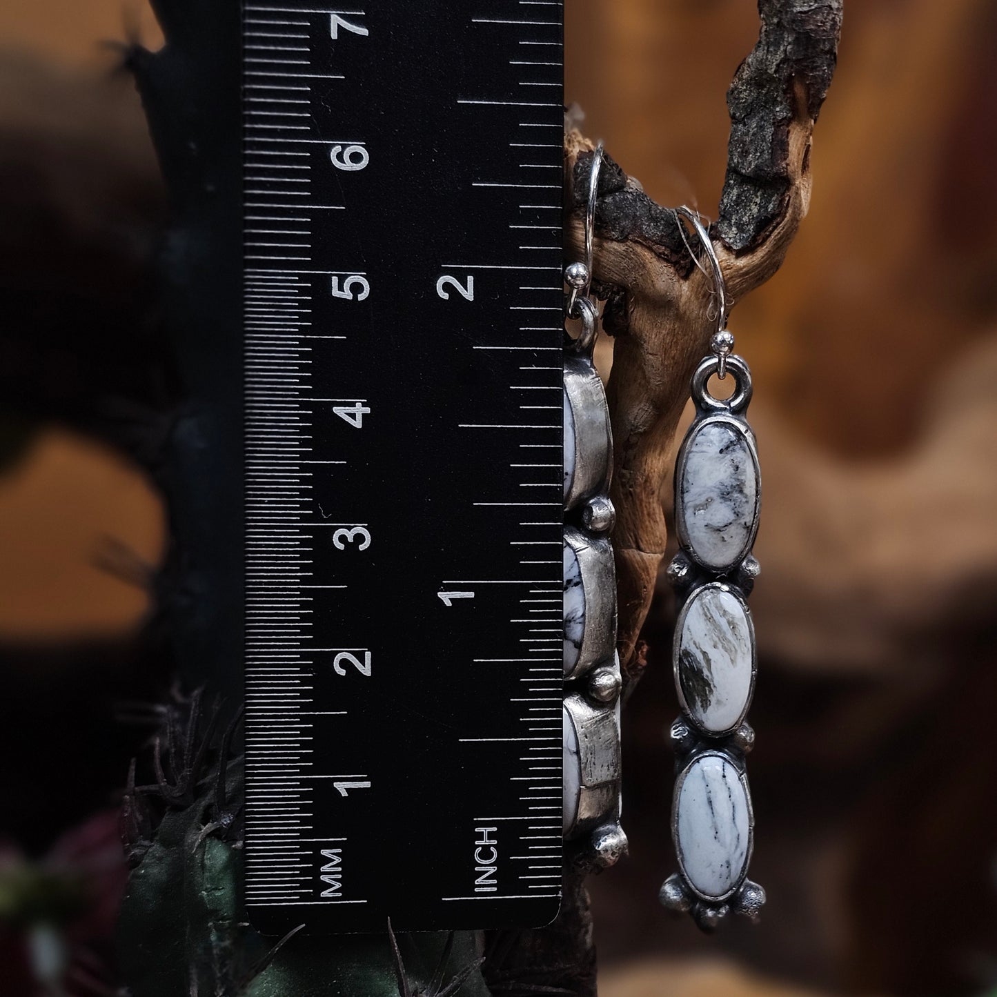 White Buffalo Earrings