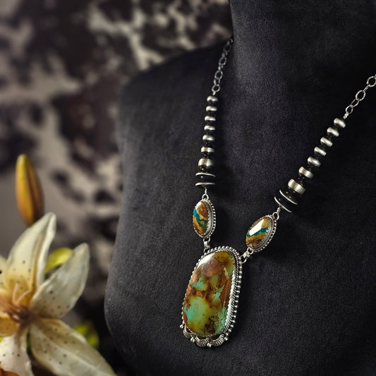 Royston Turquoise Necklace w/ Boulder Turquoise