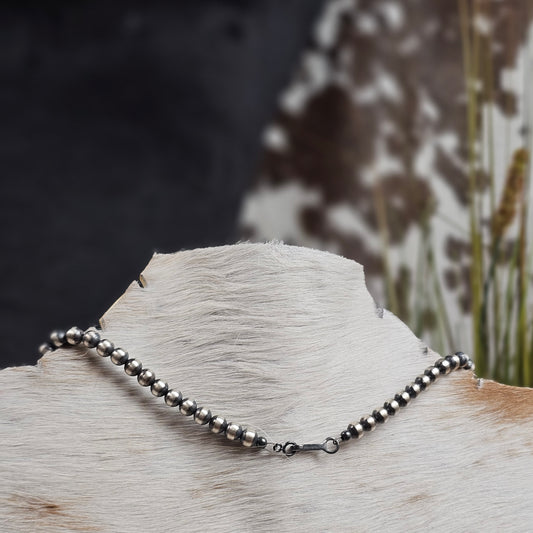 Navajo Pearl Necklace w/ Kingman Turquoise - Various Styles