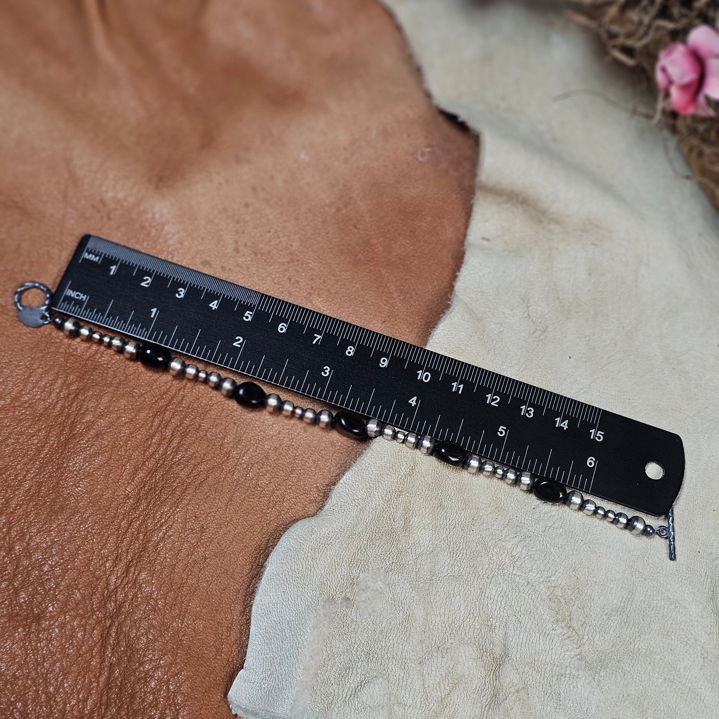 Navajo Pearl Bracelet w/ Black Onyx