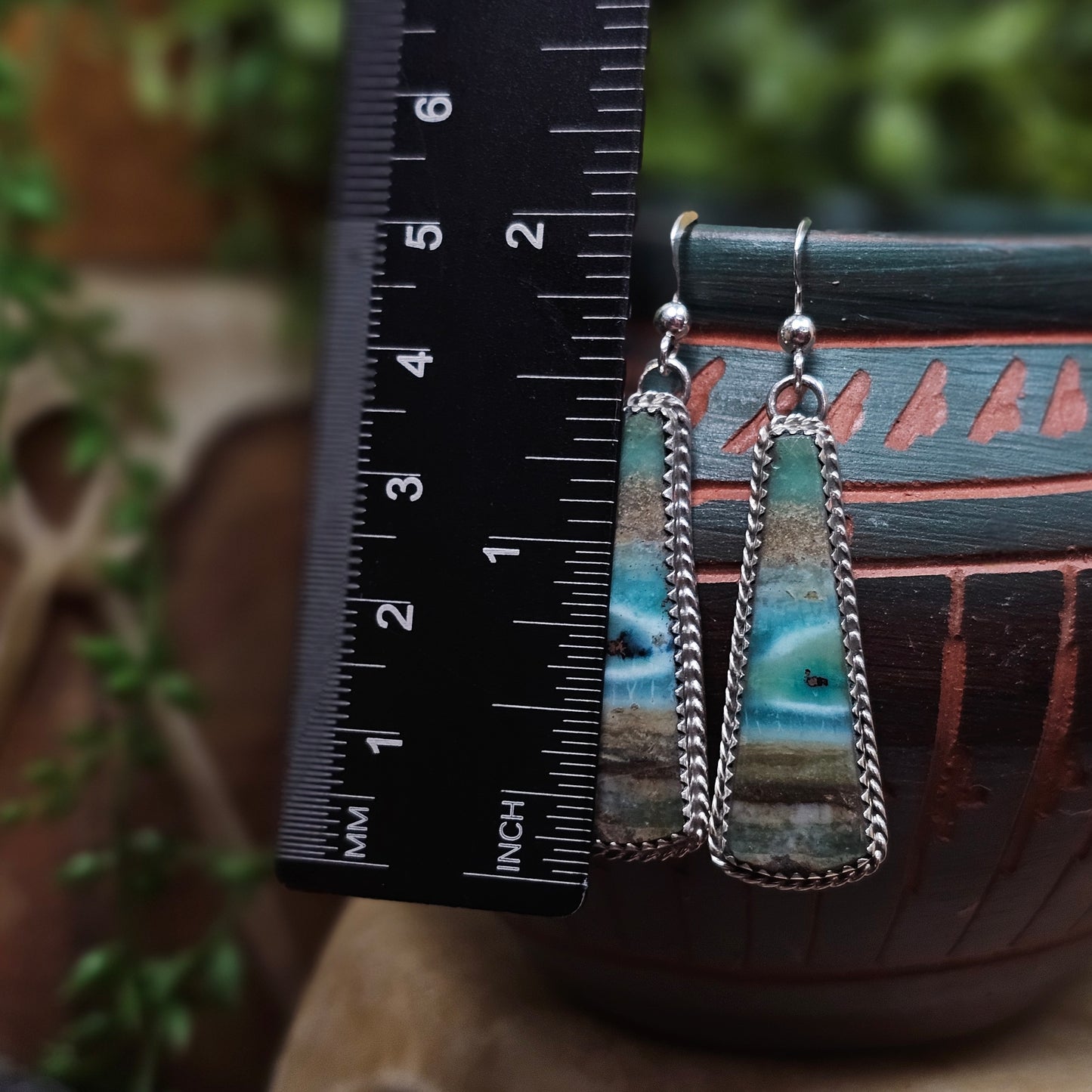 Opalized Wood Earrings