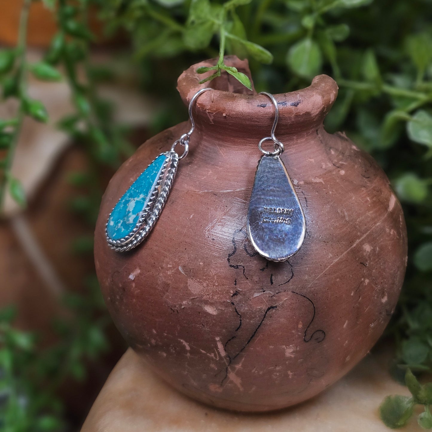 White Water Turquoise Earrings