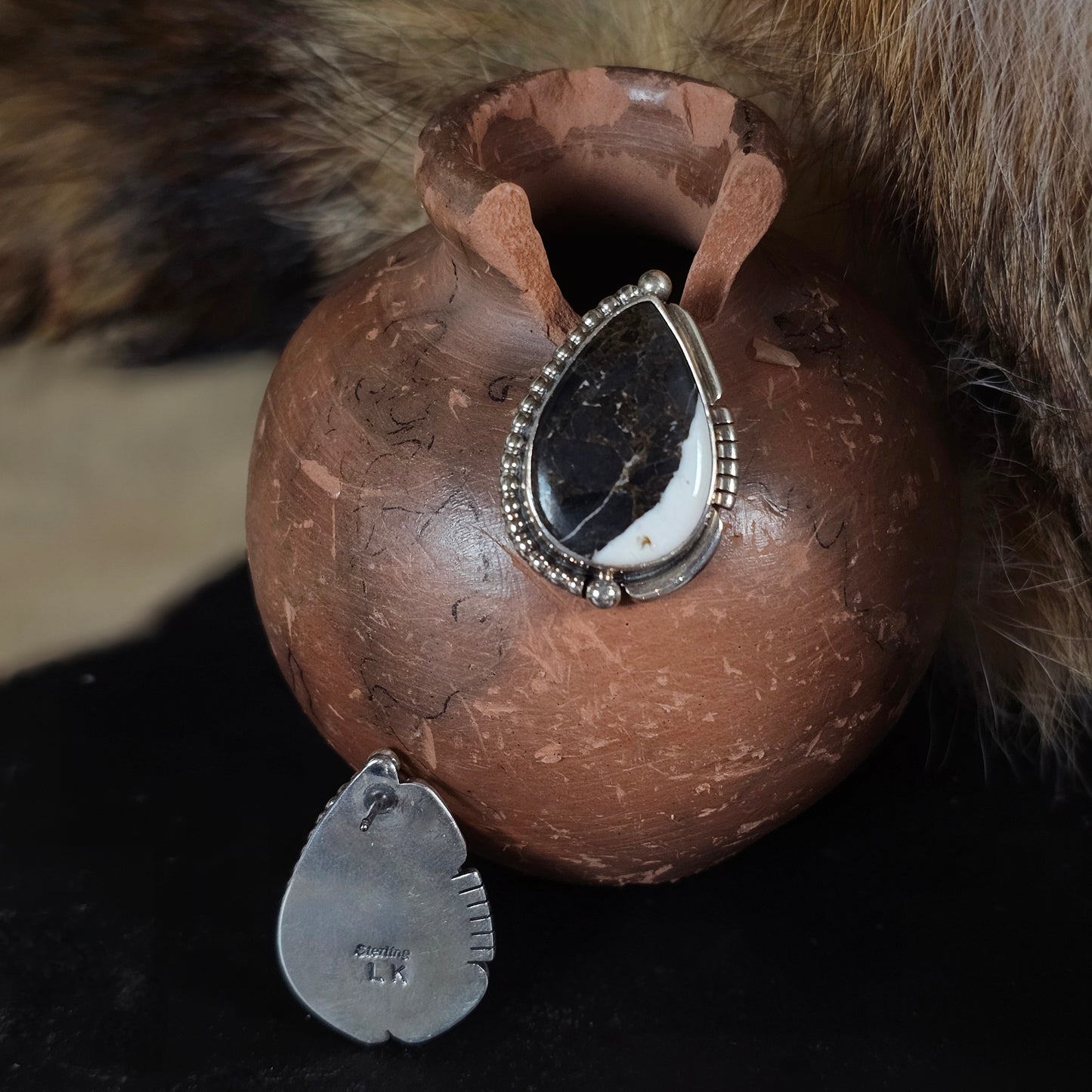 White Buffalo Earrings