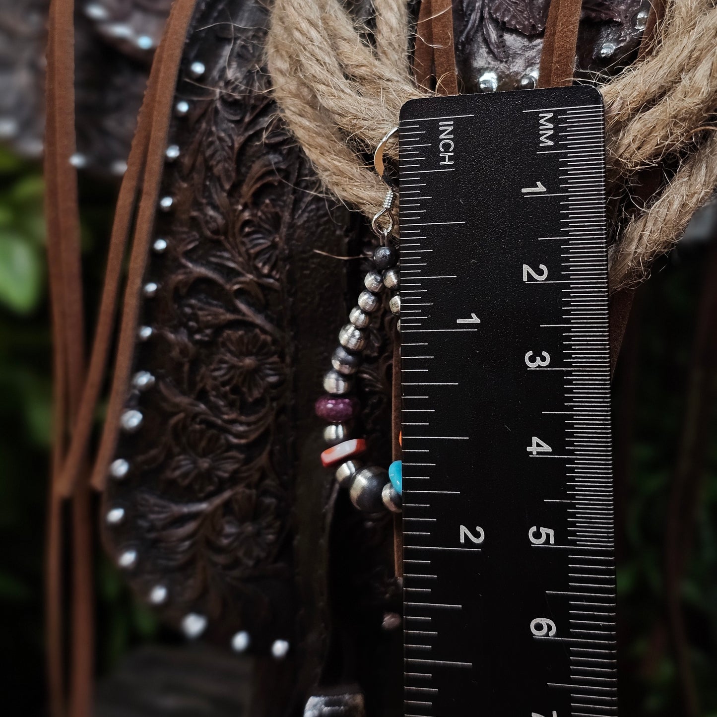 Navajo Pearl Earrings w/ Kingman Turquoise and Spiny Oyster