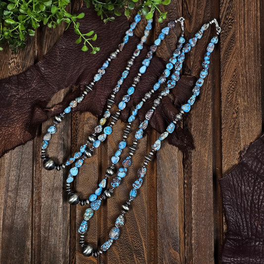Golden Hills Turquoise Heishi Necklace - Various Styles