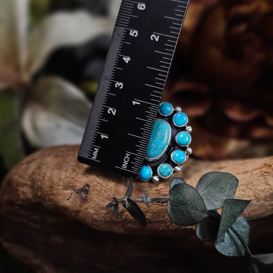 Adjustable Kingman Turquoise Ring