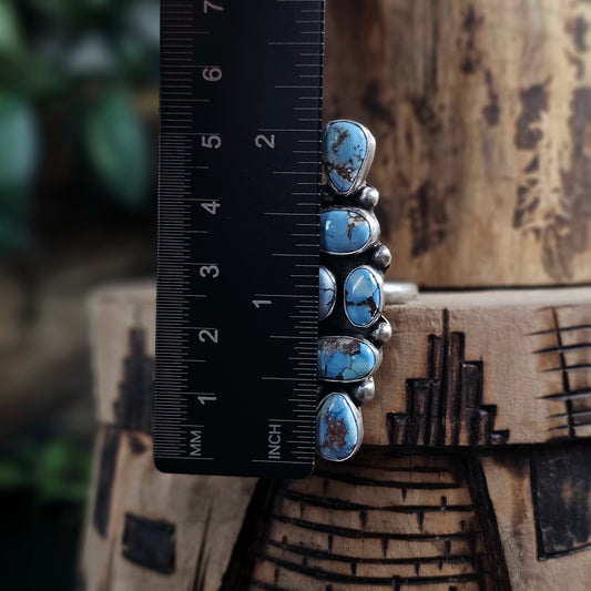 Adjustable Golden Hills Turquoise Ring