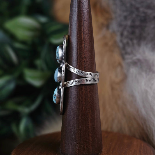 Adjustable Golden Hills Turquoise Ring