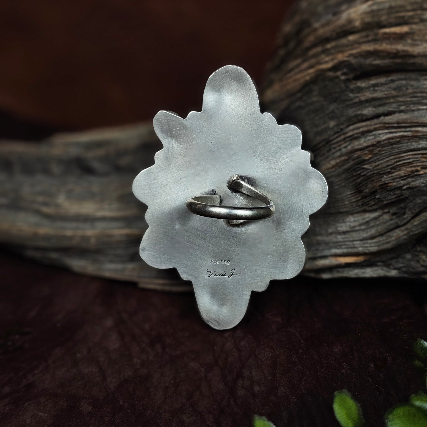 Adjustable White Water Turquoise Ring