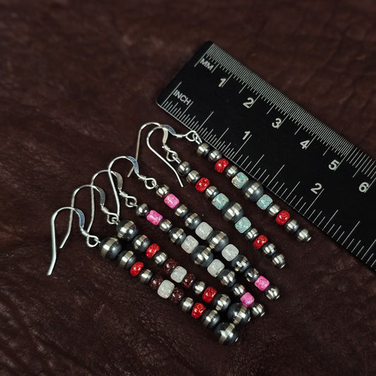 Navajo Pearl Earrings w/ Opal - Various Styles