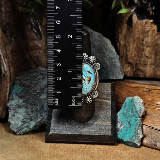Number 8 Turquoise Ring - Size 6.5