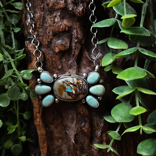 Boulder Turquoise Necklace w/ Dry Creek Turquoise