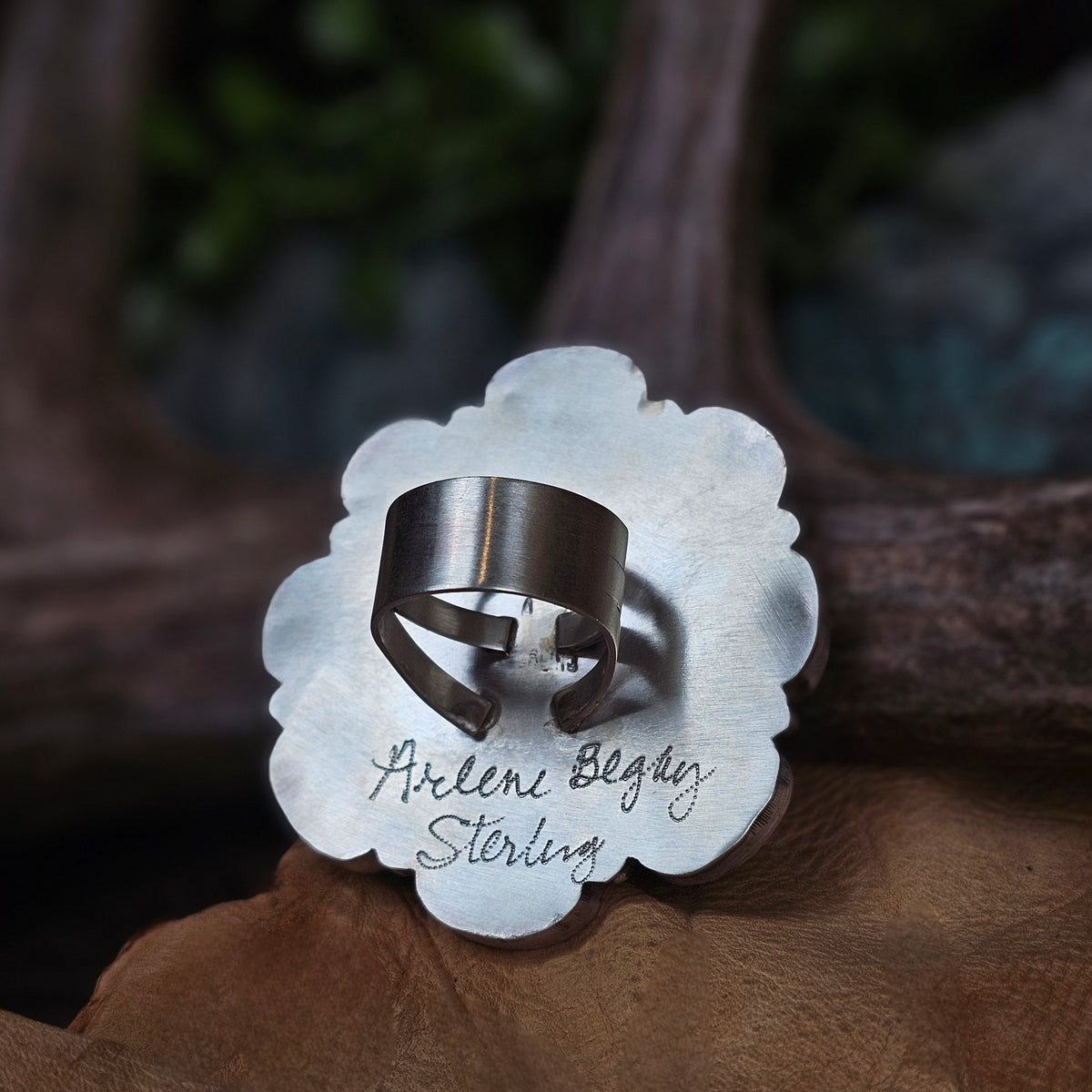 Kingman Turquoise Ring w/ Royston Turquoise and White Water Turquoise - Size 7.5
