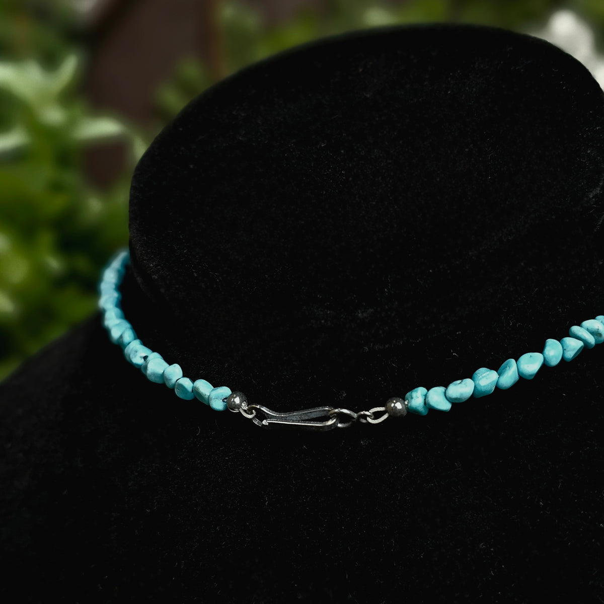 16in. Navajo Pearl Necklace w/ Kingman Turquoise Heishi Beads