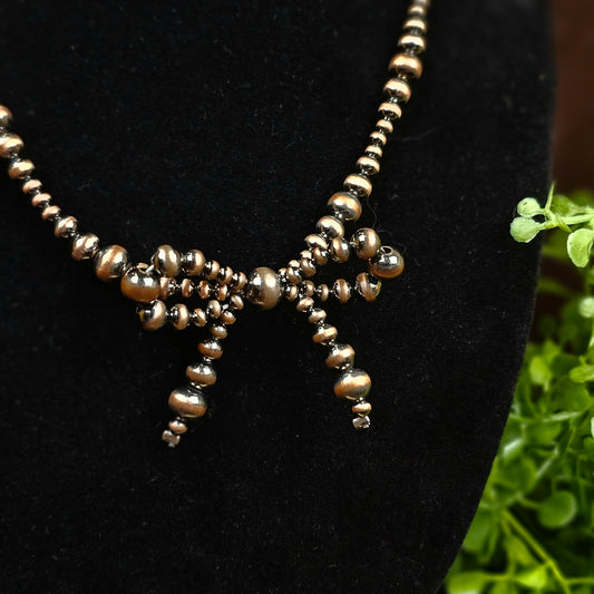 18in. Navajo Pearl Bow Necklace w/ Copper