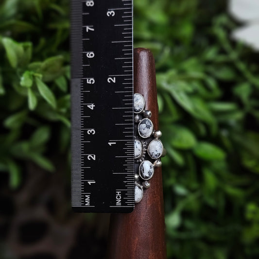 Adjustable White Buffalo Ring