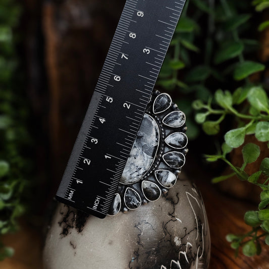 Adjustable White Buffalo Ring