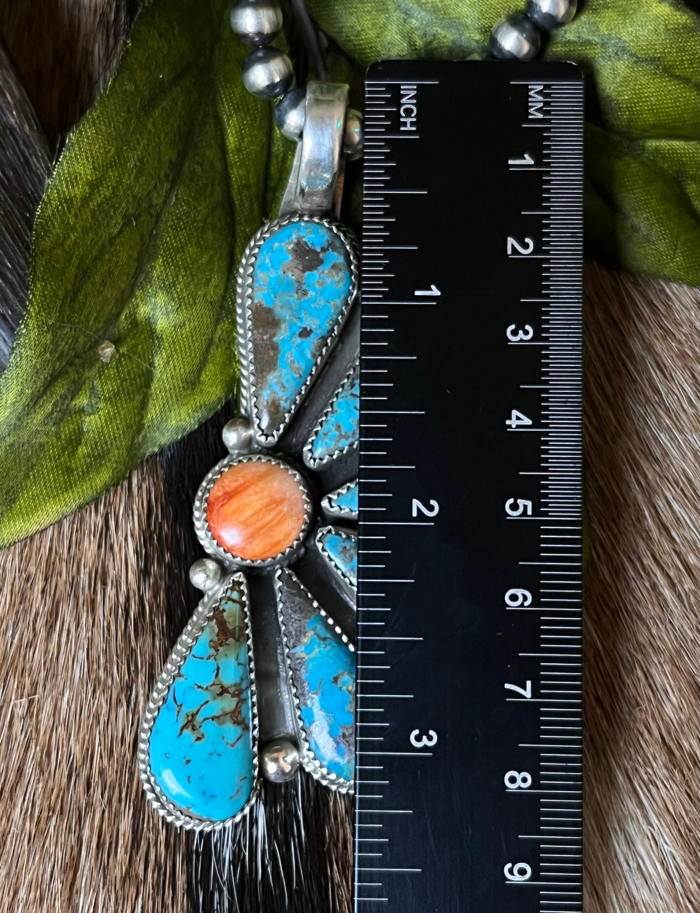 Sunnyside Turquoise and Spiney Oyster Pendant