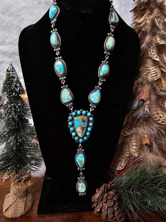 Nevada Turquoise Lariat Necklace