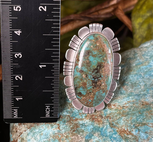 Adjustable Royston Turquoise Ring