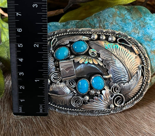 Kingman Turquoise Belt Buckle
