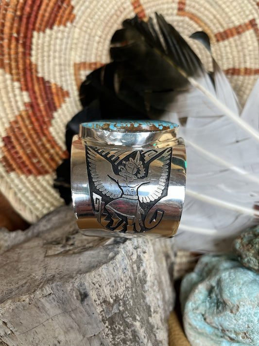 Number 8 Turquoise Cuff