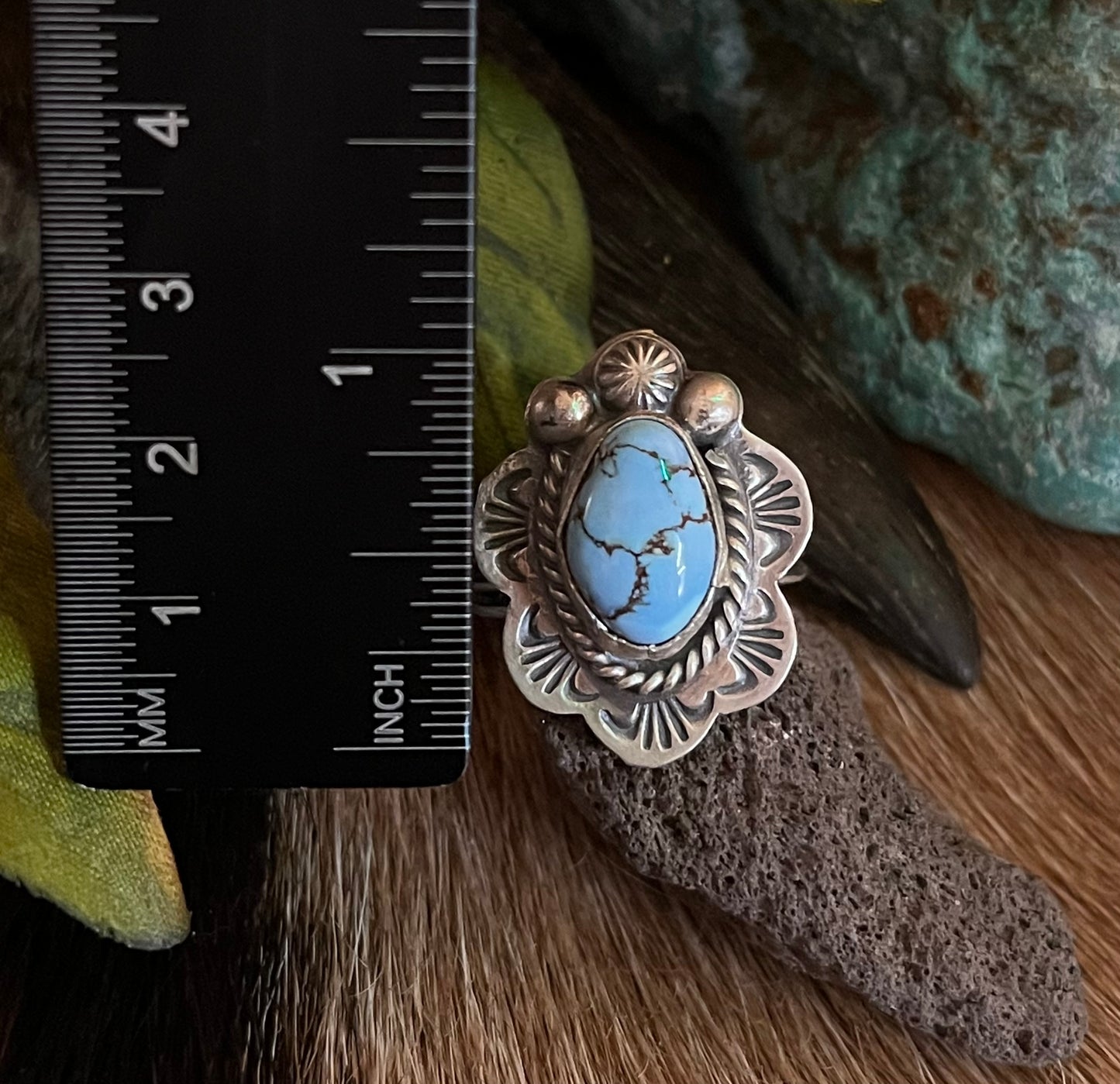 Golden Hills Turquoise Ring Sz. 10