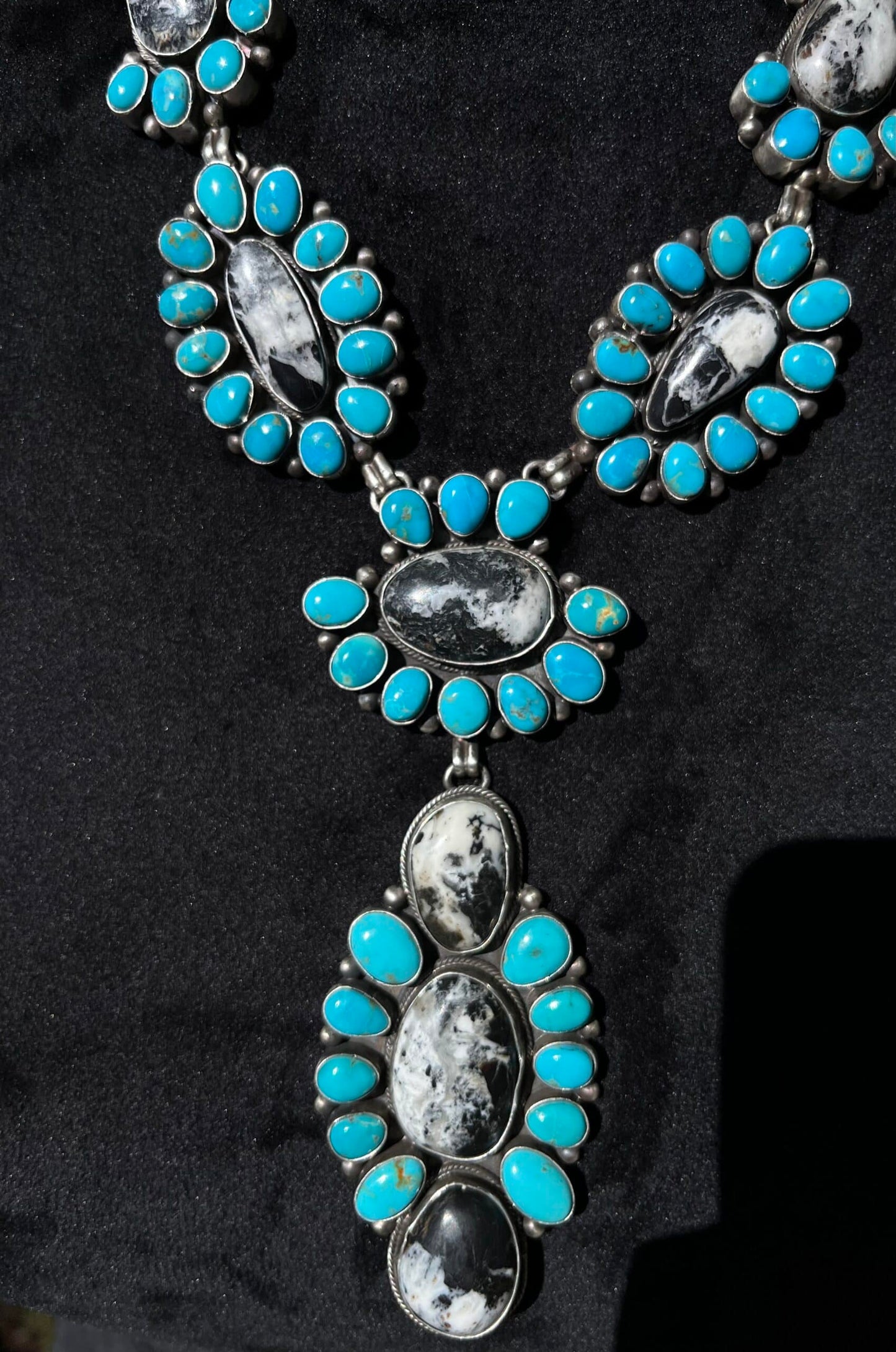 Kingman Turquoise and White Buffalo Necklace