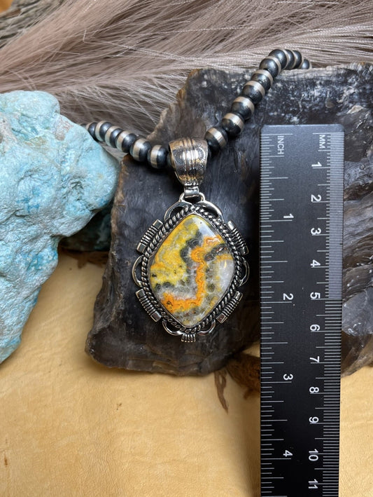 Bumble Bee Jasper Pendant
