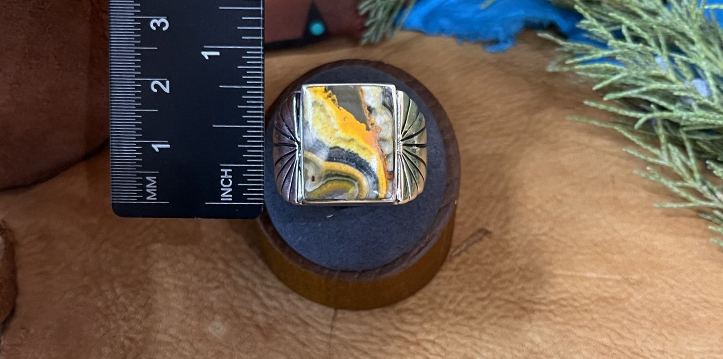 Bumblebee Jasper Ring - Size 14