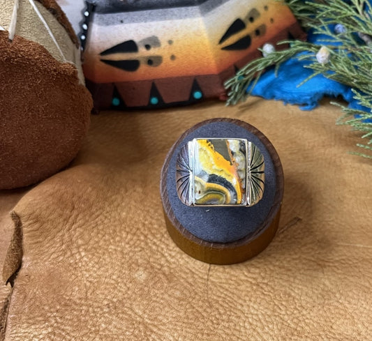 Bumblebee Jasper Ring - Size 14