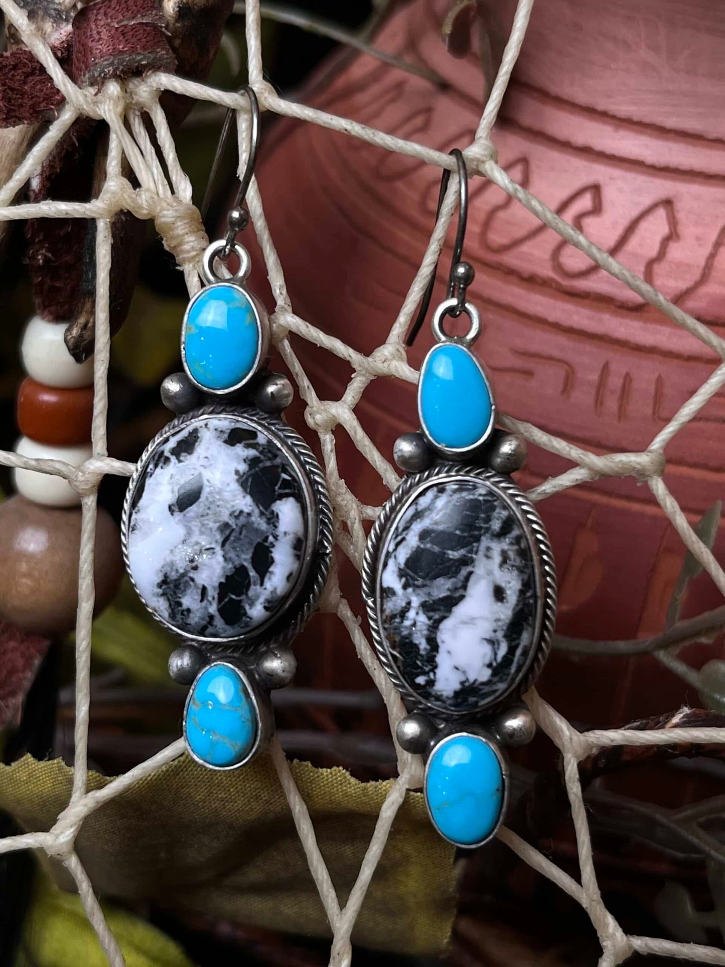 Kingman Turquoise and White Buffalo Necklace