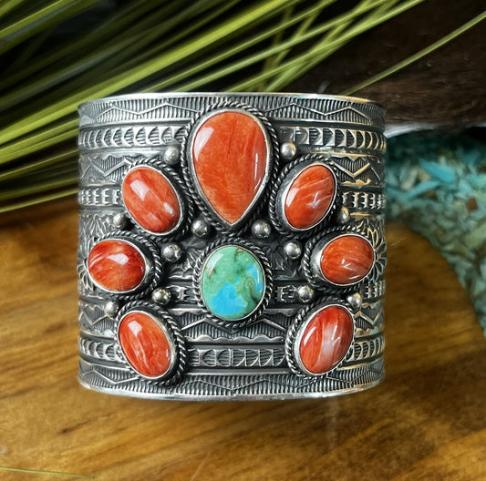 Spiney Oyster and Sierra Nevada Trurquoise Bracelet