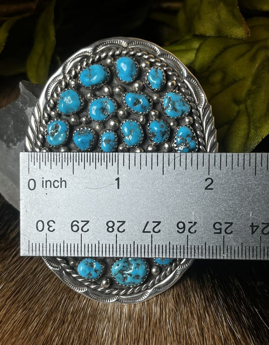 Sleeping Beauty Turquoise Belt Buckle