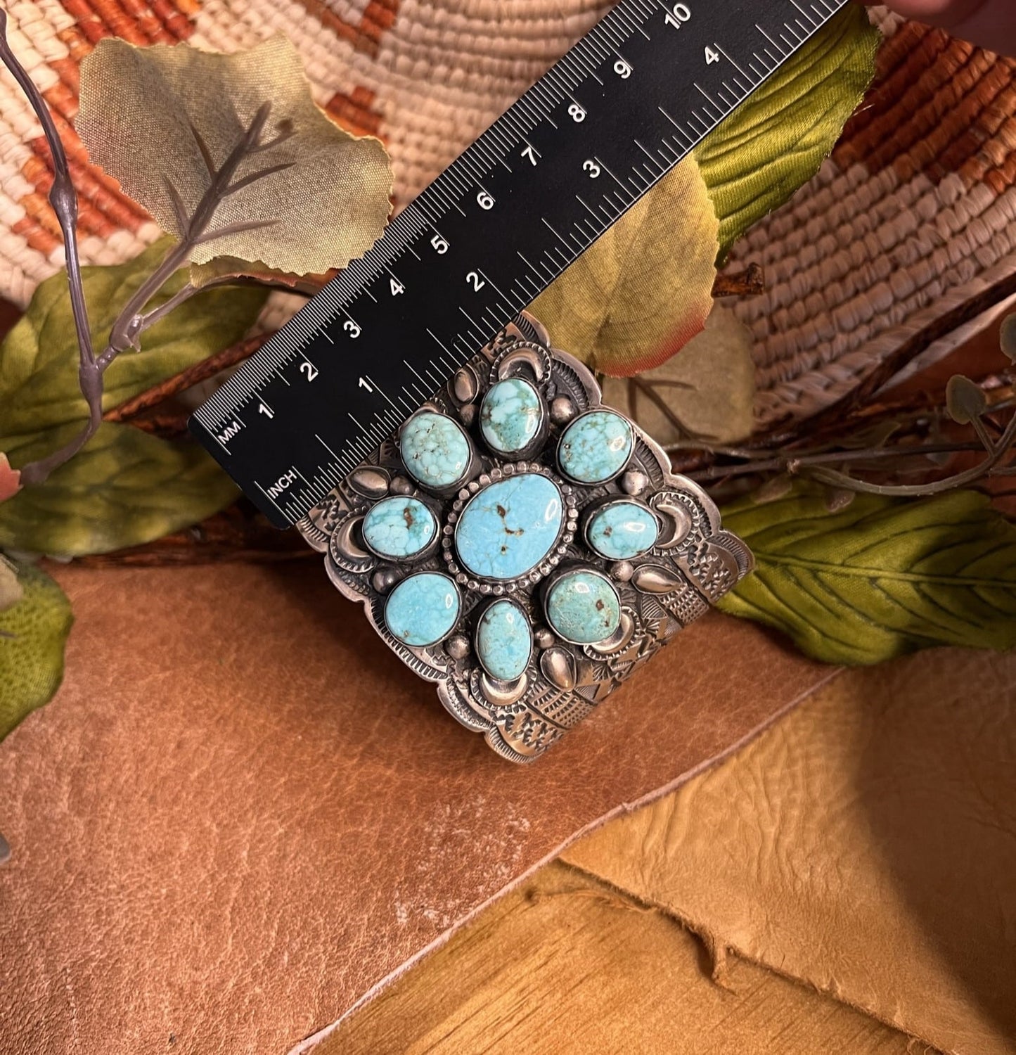 Nevada Turquoise Cluster Cuff